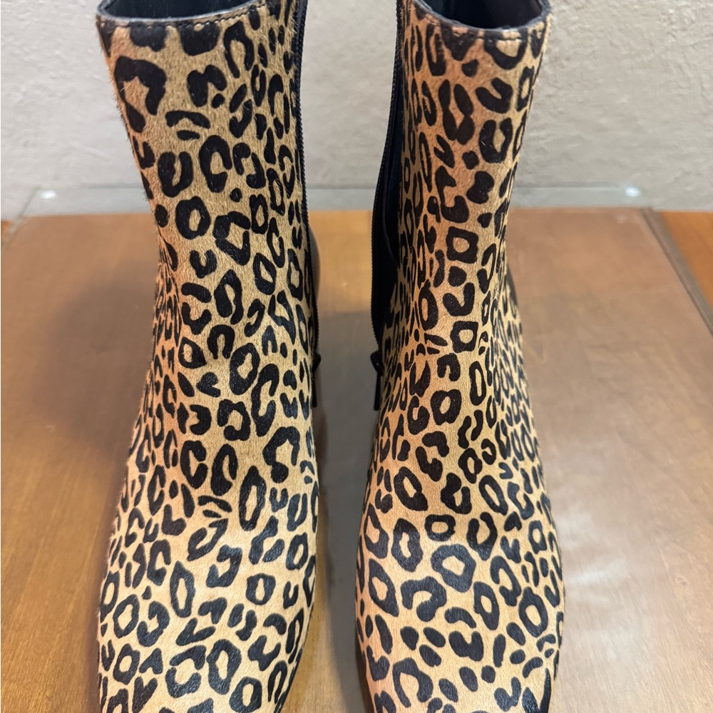 Donald J Pliner Leopard Hair on leather Cindee Ankle Boots